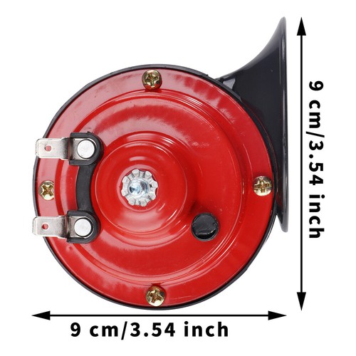 2x 12V 300DB Super Loud Train Horn Waterproof Motorcycle Car Truck SUV Boat Red - Picture 2 of 12