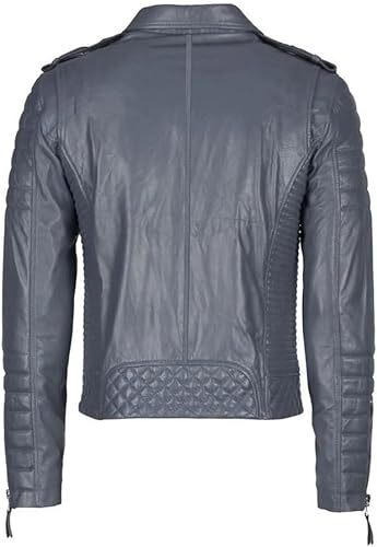 Aries Leathers Men's Real Lambskin Leather Genuine Motorcycle Voda Biker Jacket - Bild 14 von 32