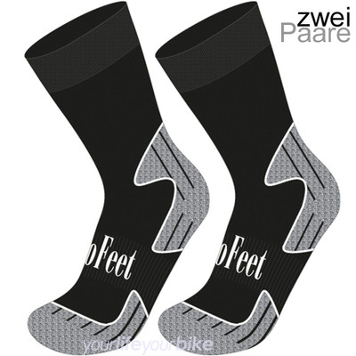 PRO FEET OUTDOOR LIGHT SOCKE 2 PAARE SCHWARZ 35 36 37 38 SPORTSOCKE HALBLANG MTB