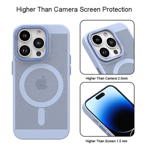 For iPhone 15 Pro Max Heat Dissipation Breathable Cooling Magnetic Case Cover - 第 5/41 張圖片