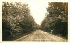 Grayline Michigan Road Hanson State Military 1930s RPPC Photo Postcard 20-8001