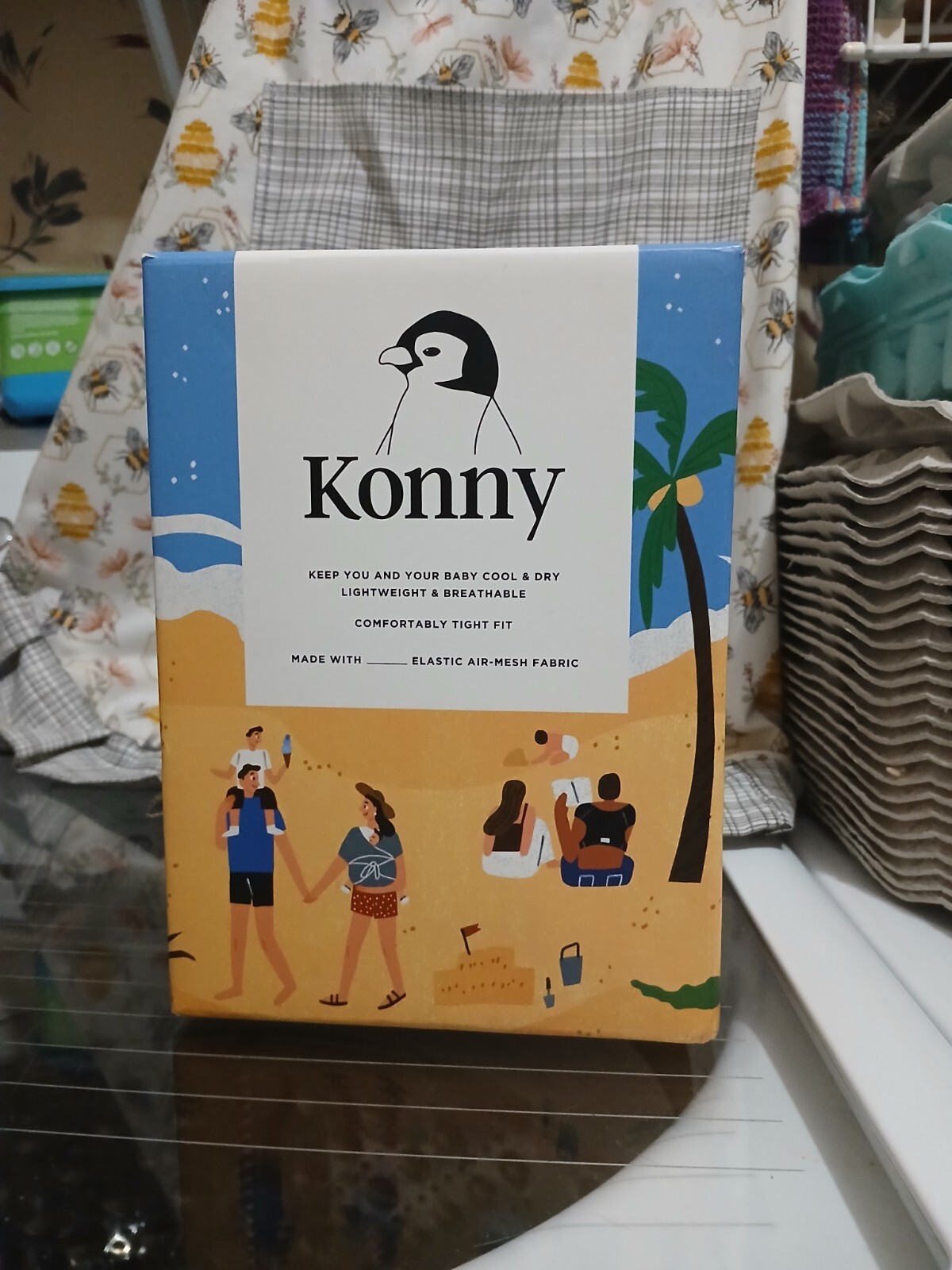Konny Baby Carrier Original Summer color Charcoal New in Box Size Large-image