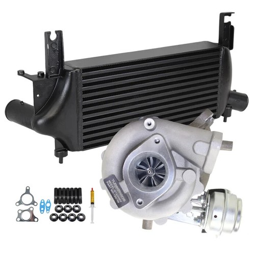 Upgrade Billet Turbo+75mm Intercooler For Nissan Pathfinder R51 YD25 2.5L 4Bolts - Picture 2 of 11