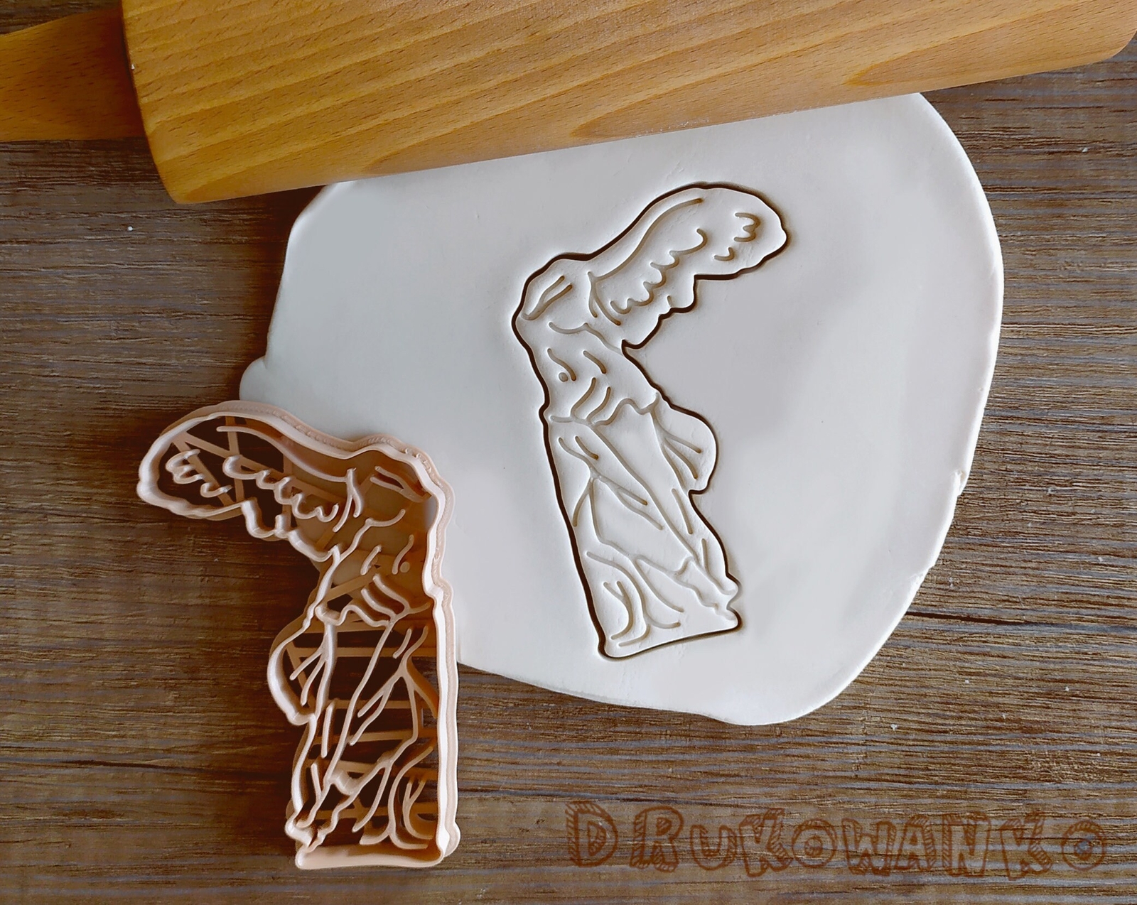 Nike Winged Victory of Samothrace Sculpture Cookie Cutter by Michelangelo Art