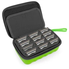 CM Green Clipper Blade Holder for 12 Blades - Clipper Blade Storage Case Only