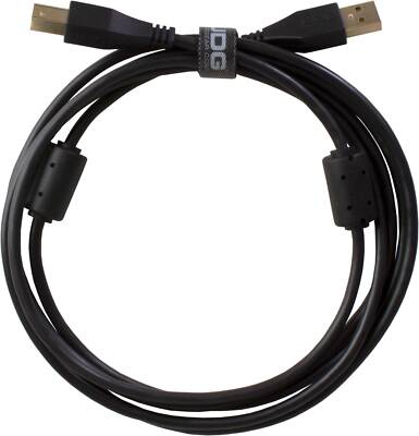 UDG U95002BL - ULTIMATE AUDIO CABLE USB 2.0 A-B BLACK STRAIGHT 2M CABLES - COILS 