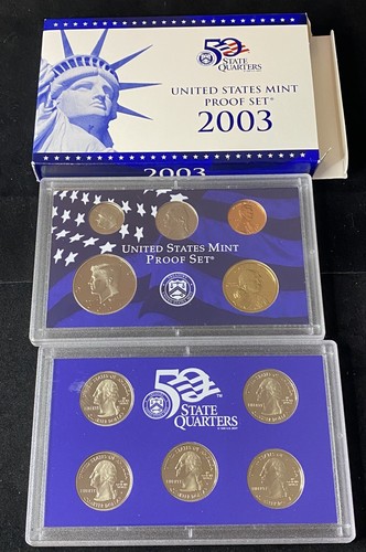 2003 S United States Mint 10 Coin Proof Set OGP & COA Free Shipping