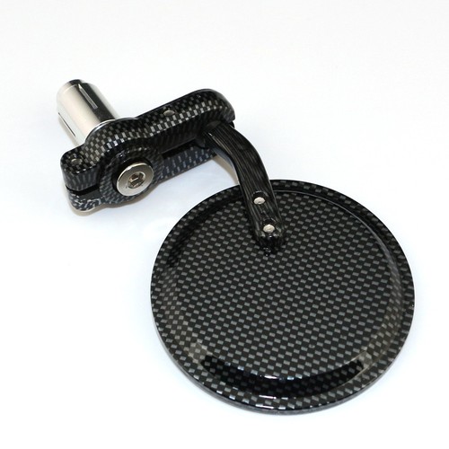 Motorcycle Handle Bar End Mirrors For Honda Suzuki Yamaha Kawasaki Ducati Carbon - Picture 3 of 4