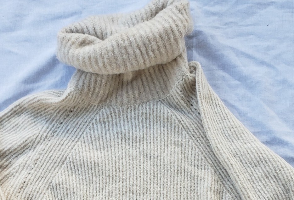 Topshop Sweater Women Size 0-2 XS Knit Turtleneck Sweater Cream
