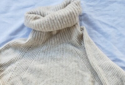 Topshop Sweater Women Size 0-2 XS Knit Turtleneck Sweater Cream - Main Image