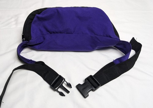 Vintage Jansport Fanny Pack Waist Pack Purple 3 Pocket 90's Made in USA - 第 6/13 張圖片