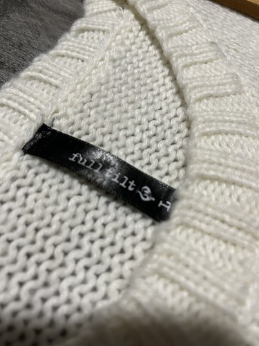 Full Tilt Ivory W Black Owl Sweater - Sz Youth Large - Picture 6 of 8