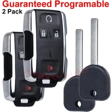 2 For 2015-2020 GMC Sierra Chevrolet Colorado Remote Fob + Transponder Chip key