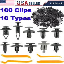 100Pack Fender Clips Trim Car Push Pin Rivet Bumper Fastener Retainer 6 7 8 9mm