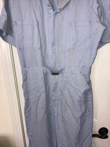 Tuta da lavoro uomo Montgomery Ward vintage anni 70 con cintura grande/alta - Foto 2 di 8