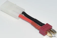 Tamiya Female to Male T-Plug (Deans' Style) Adapter w/ 2.5CM (~1 in) 14awg Wire