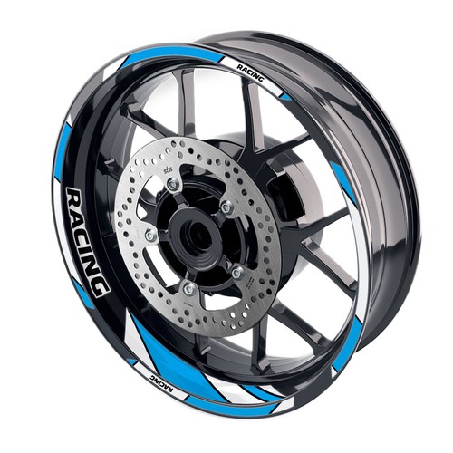 Blue 17 inch GP06 Vinyl Wheel Rim Stickers For Ninja 1000 14 15 16 17 18 19 - Picture 7 of 10