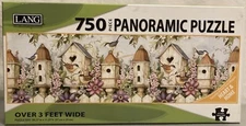 Lang 750 PieceBirdhouse Garden Panoramic Puzzle 3 Feet Wide