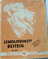 Linolschnitt Besteck Nr. 872 Brause + Co Iserlohn antik