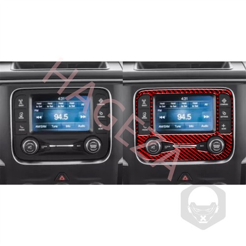 For Dodge Ram 1500 2013-17 Radio Switch Panel Cover Accessories Red Carbon Fiber - Picture 7 of 17