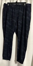 RBX Live Life Active Women’s XL Pants,  Athletic Joggers, Camoflage Black & Grey
