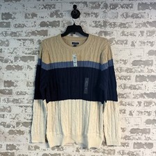 NEW - CLUB ROOM - Elevated TBL Knit Sweater - Navy Blue - XL