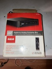 Working RCA DTA800B Digital-to-Analog TV Converter Box With Remote And Cords