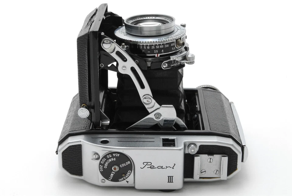 【EXC+++++】Konica Pearl III Rangefinder 6x4.5 Film Camera Hexar 75mm f/3.5 - Image 4 of 4