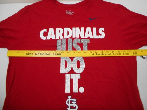 Nike ST Louis Cardinals MLB Just Do It T Shirt Red Spell Out Size XL NWT! - Picture 5 of 7