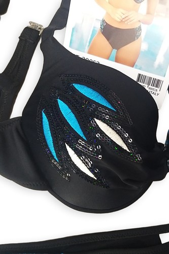 PANAREA BEACH Badeanzug Bikini 2 Stücke Coppe Und Under Made IN Italy - Bild 3 von 3
