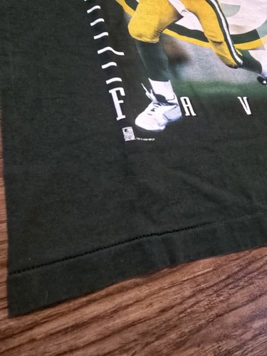 Vintage Pro Player T-Shirt Single Stitch Brett Favre Green Bay Packers Large USA - Picture 8 of 10