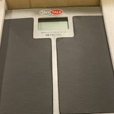 Detecto SlimTalk XL Digital Talking Bathroom Scale, Gray/Black