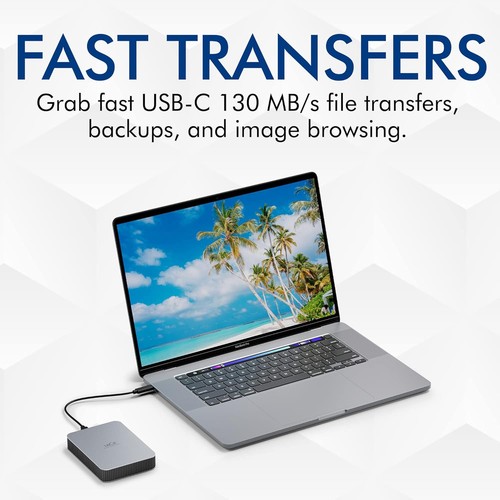Przenośny dysk mobilny LaCie, 1 TB, zewnętrzny dysk twardy - Moon Silver, USB-C 3.2, - Zdjęcie 3 z 8