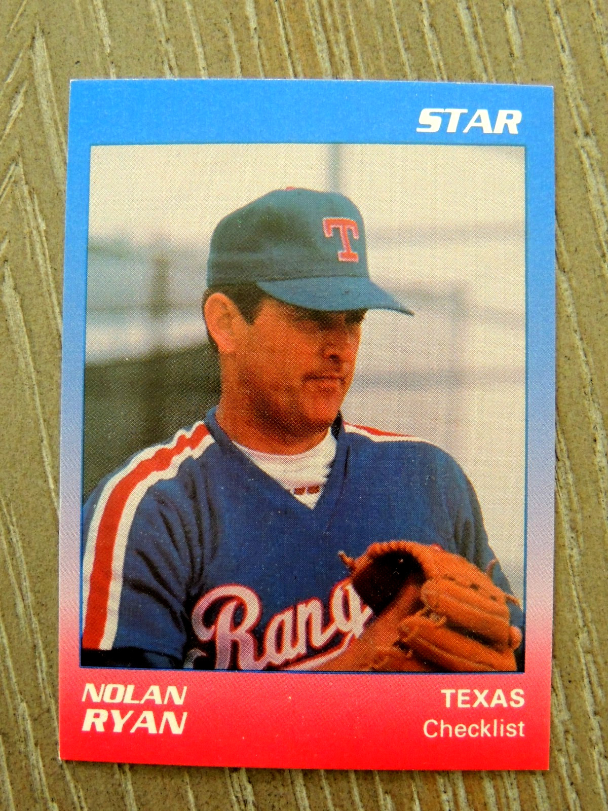 NOLAN RYAN 1989 THE STAR COMPANY CHECKLIST CARD #1   TEXAS RANGERS HOF