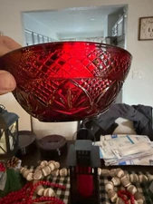 4 Cristal D'Arques Durand France Luminarc Ruby Red Soup/Salad 5 3/4” Bowls 