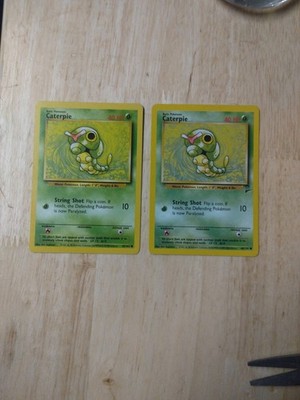 Pokémon Caterpie Base Set Regular Common 45/102 +68/130 HP40 Basic String Shot