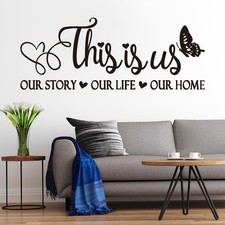 Inspirational Home Quotes Wall Decals: Family Vinyl Art Wall Stickers for Liv...