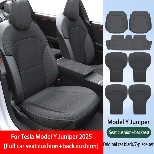 For Tesla ModelY Juniper 2025 PU Seat Cushion Split Single Sitting Back row Set - Picture 7 of 16