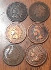 Indian Head 1889,1895,1903,1904,1901,1907 Get (6) These Actual Penny’s N106