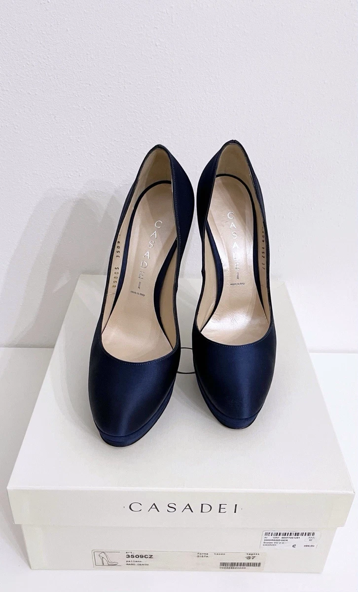 COLETER D'Orsay Donna – Scarpe Con Tacco A Spillo 10,2 Cm, Cinturino Alla Caviglia, Blu Navy, 38 EU