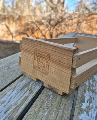 #ad #ad Napa Valley Box Co Wooden Cassette Tape Crate Box Storage Vintage $12.00