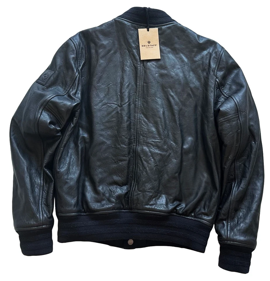 BELSTAFF HARDLEY WOOL / LEATHER BOMBER JACKET BNWT RARE Sz: L UK/US48/IT50 - Image 4 of 4