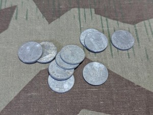 WWII German 1 Reichspfennig Coins (Lot of 10) Rpf Coin Pfennig AS-IS Circulated
