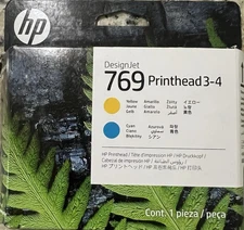 Genuine HP 769 Printhead Yellow / Cyan 7K5U6A - Sealed 2026 DesignJet XL 3800