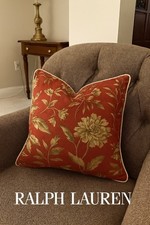 2 Ralph Lauren Reversible Villa Camelia Floral throw pillow covers RARE HTF EUC
