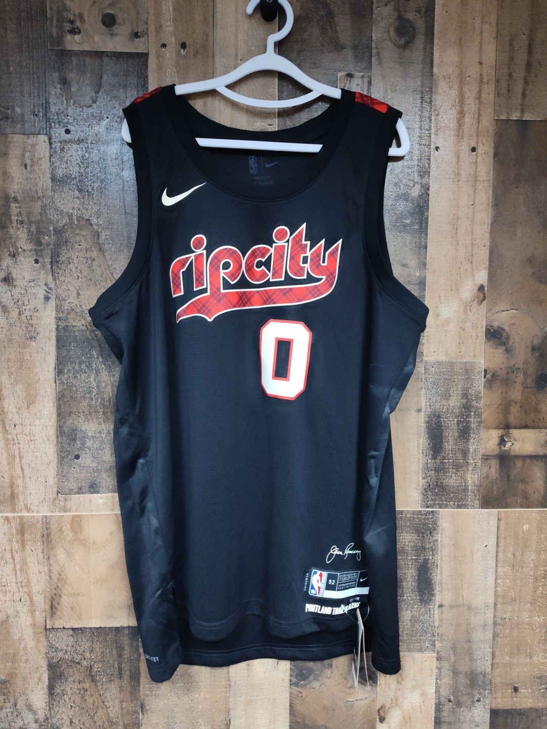 Nike Damian Lillard #0 Blazers Authentic NBA Jersey Size 52 XL Black NWT🔥🏀 Nik