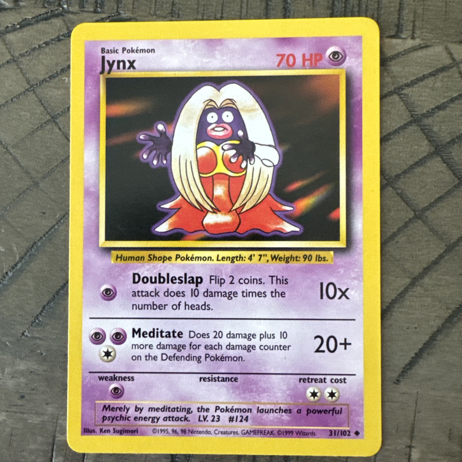 Pokemon Card Jynx 1999 Base Set 31/104 Uncommon