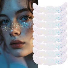 8Pcs Face Makeup Patches, Glitter Freckles Face Tattoo for Teenagers Young ...