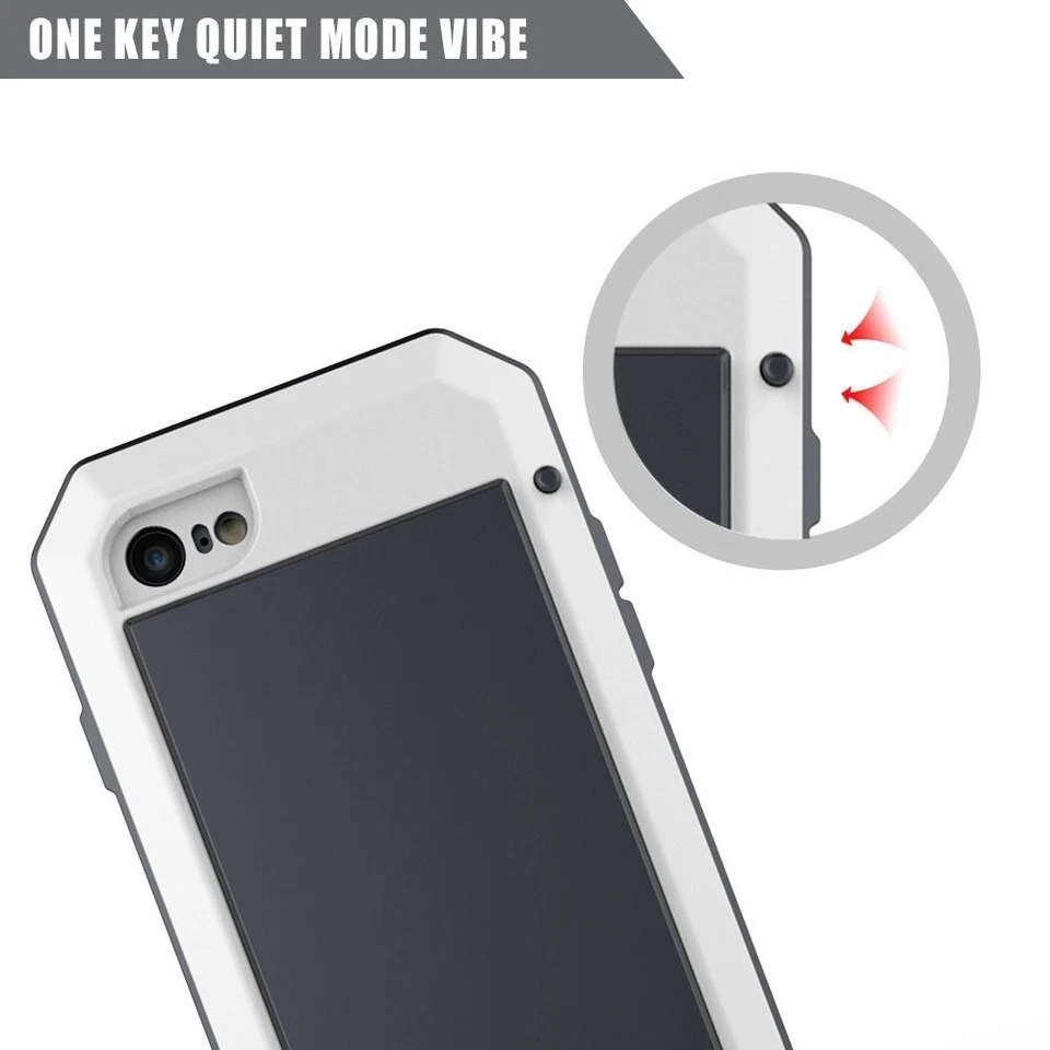 Funda protectora de aluminio resistente a prueba de golpes para iPhone X, XS Max, 8, 7 y 6s Plus. Foto 3 de 4