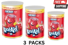 Kool-Aid Sugar-Sweetened Cherry Artificially Flavored Powdered Soft Drink Mix, 6